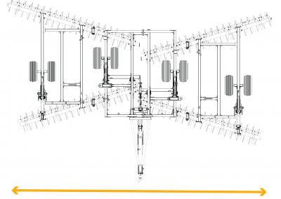 F15 Double Offset Tandem Disc Harrow drawing