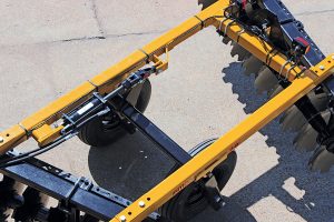 Aerial view of F41 Wheel Offset Harrow lockout cylinder