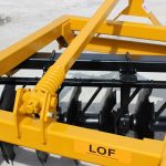 Closeup of LOF Lift Offset Harrow gang frame