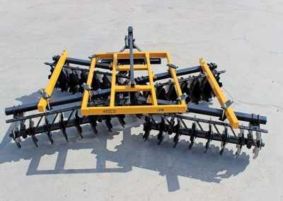 Aerial view of LTF Lift Offset Harrow with auxiliary bar