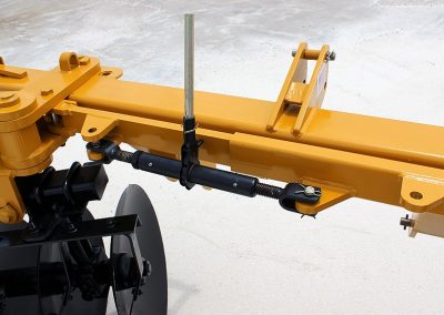 Closeup of AMCO LJ6 Levee Plow manual depth control