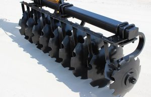 Closeup of AMCO TJ3 Terracing Plow notched blades