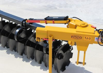 Closeup of AMCO TJ3 Terracing Plow Dial-a-Depth depth control