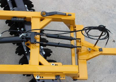 Aerial view of G2 Wheel Offset Harrow dual spring stabilizers