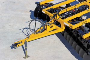 Closeup of F17 Double Offset Tandem Disc Harrow hitch spring