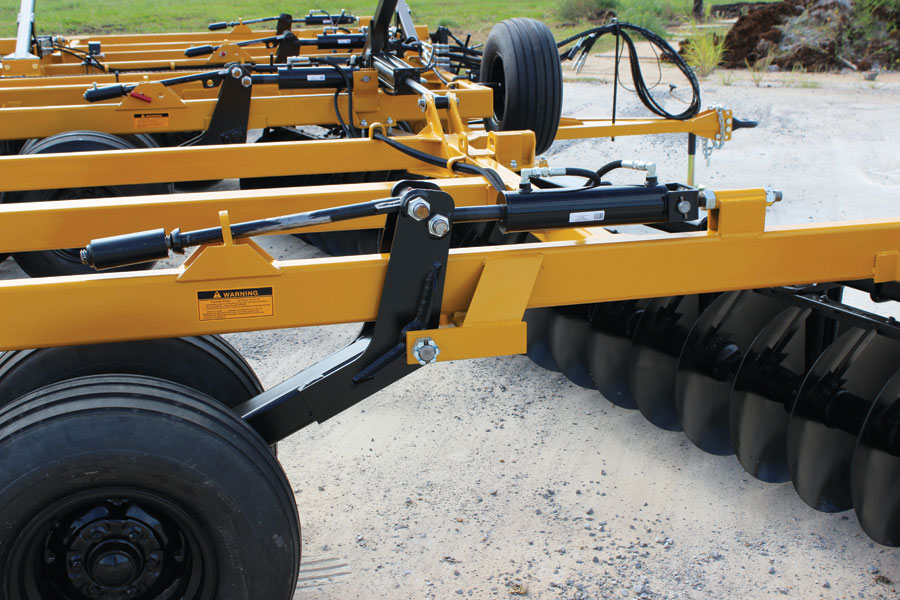 Closeup of depth gauge control arm