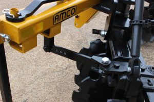 Closeup of Levee Plow adjustable gang