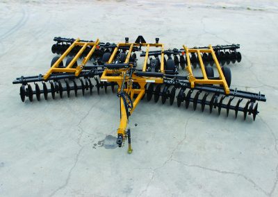 AMCO F15B Folding Disc Harrow overhead view from front