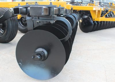 AMCO F15B Folding Disc Harrow closeup of discs