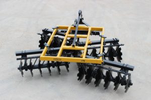 Aerial view of large-frame LTF Lift Offset Harrow
