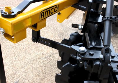 Closeup of AMCO LJ6 Levee Plow adjustable gangs