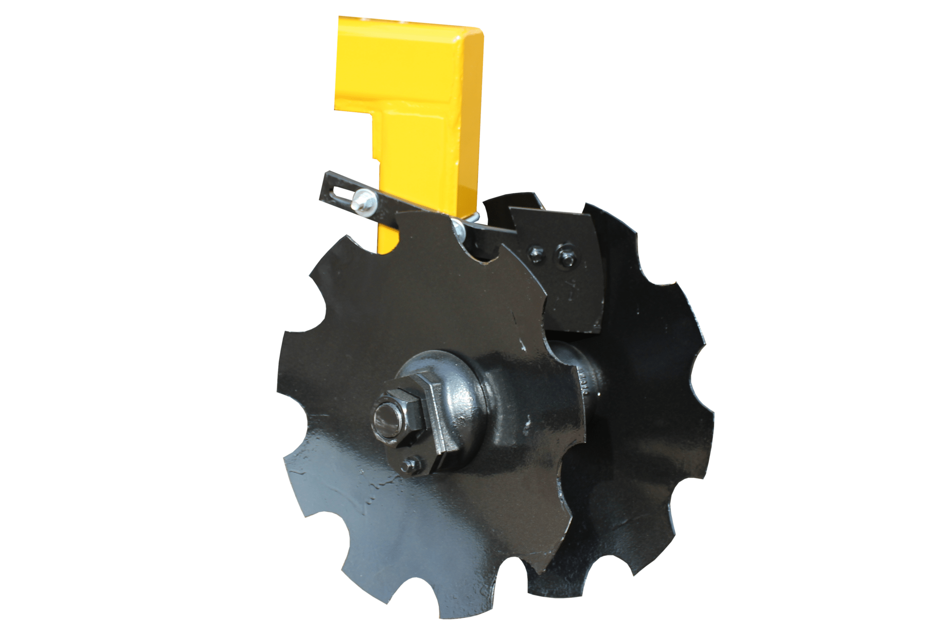 Closeup of dual cutout blade