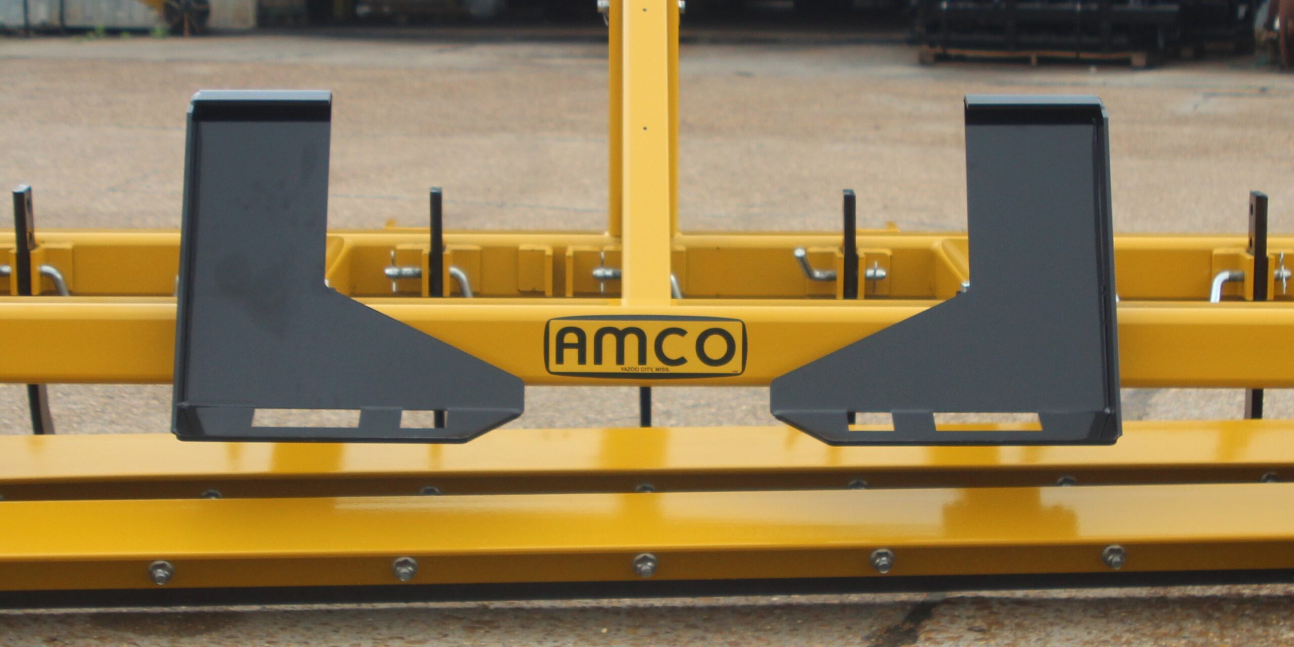 Closeup of skid steer universal adapter on Z-7